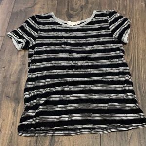stripped short sleeve tee